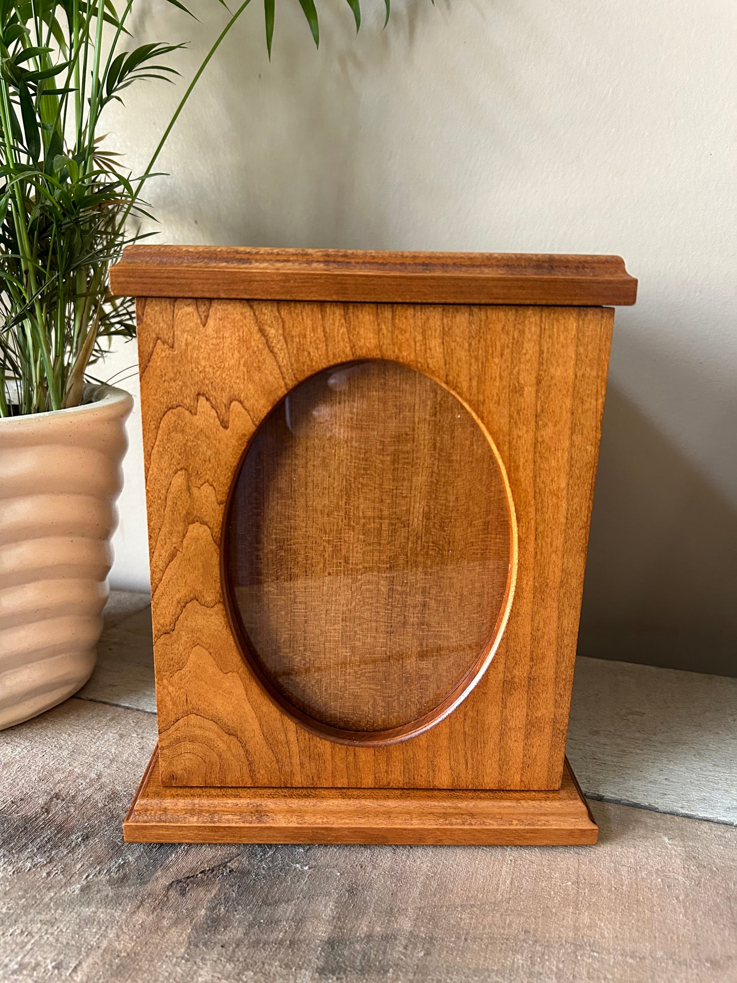 Cherry Hardwood Picture Frame Urn