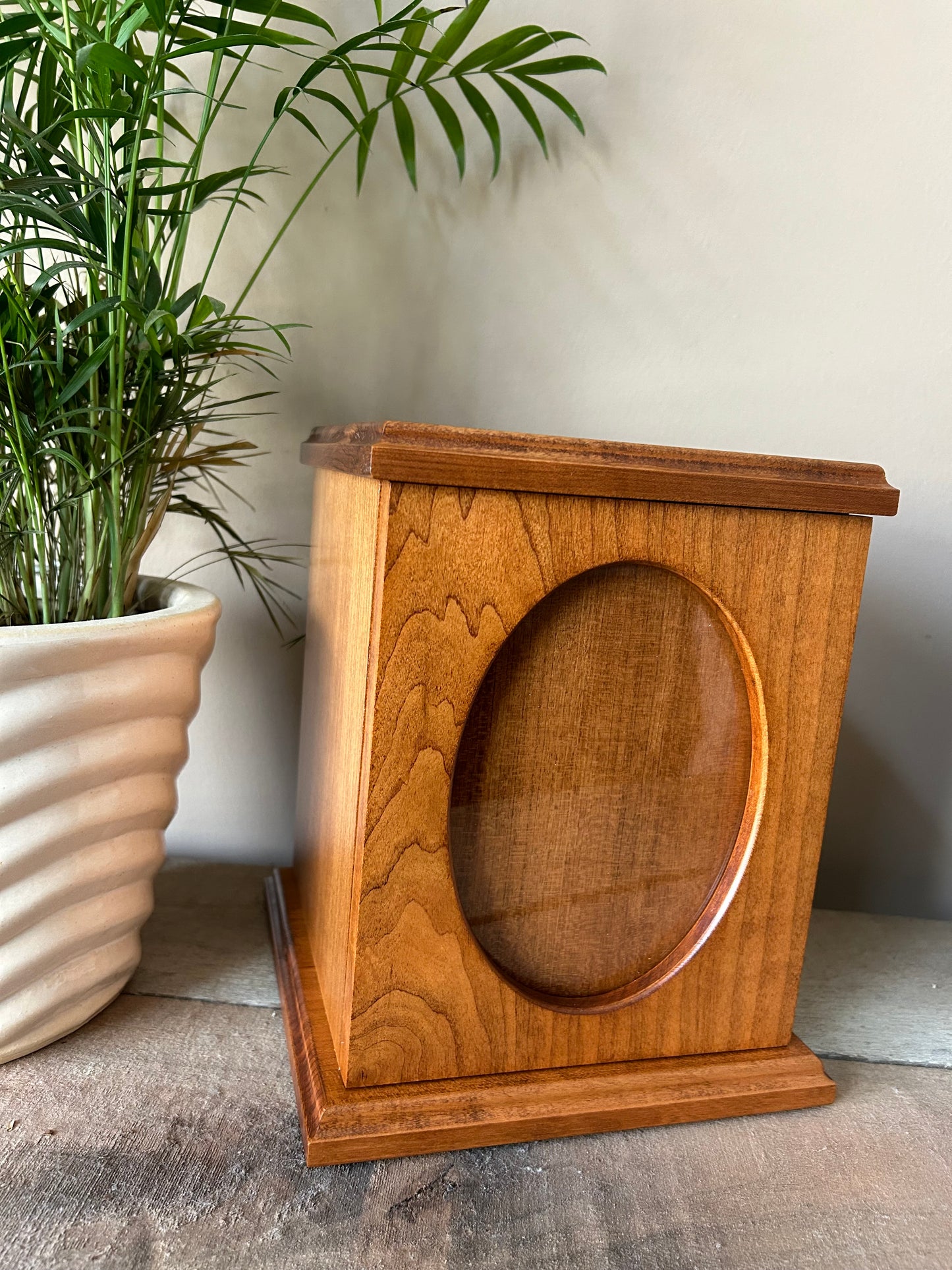 Cherry Hardwood Picture Frame Urn