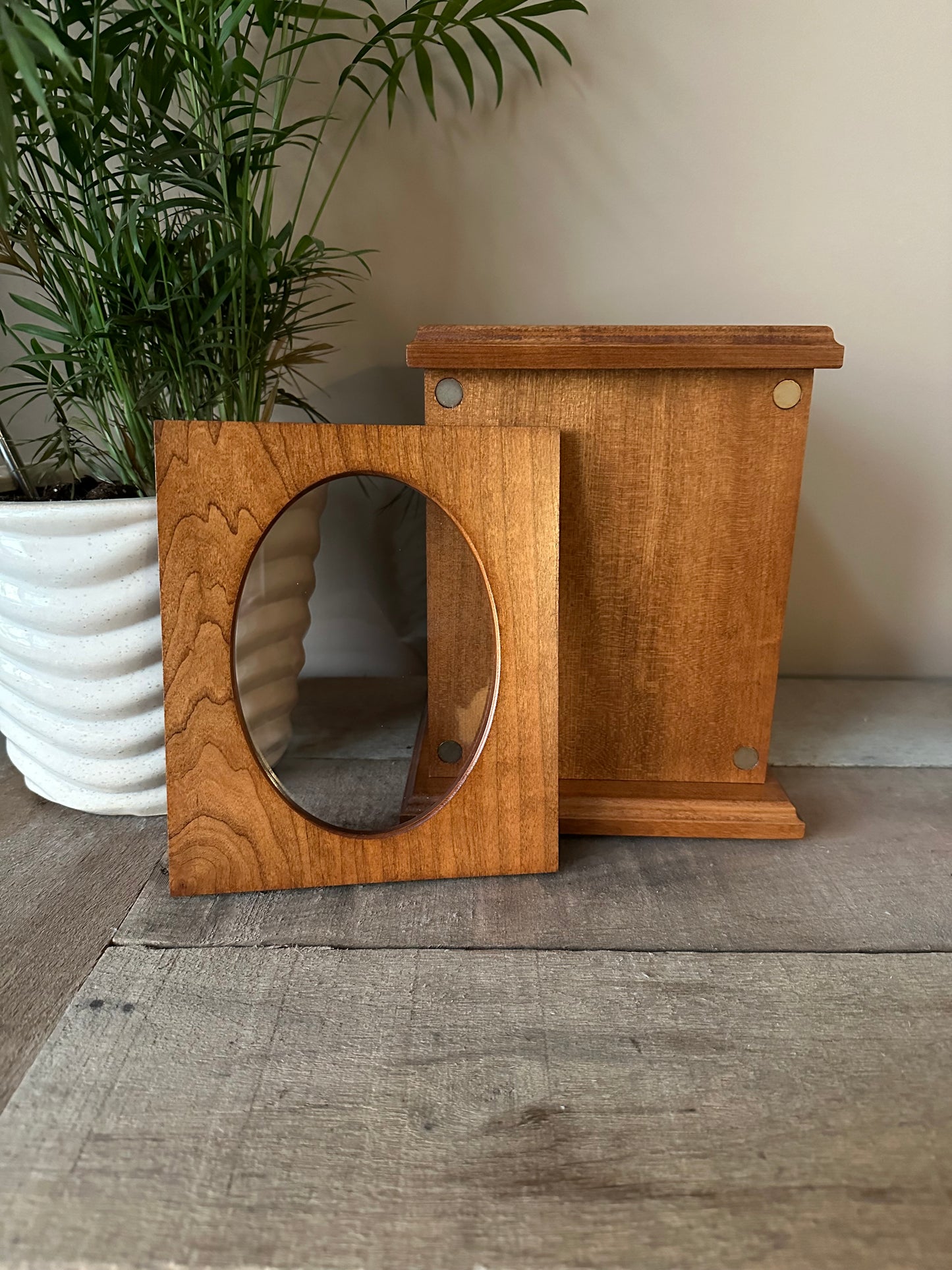 Cherry Hardwood Picture Frame Urn